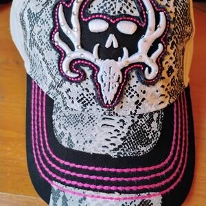 Stylish Black and Pink Women's Cap